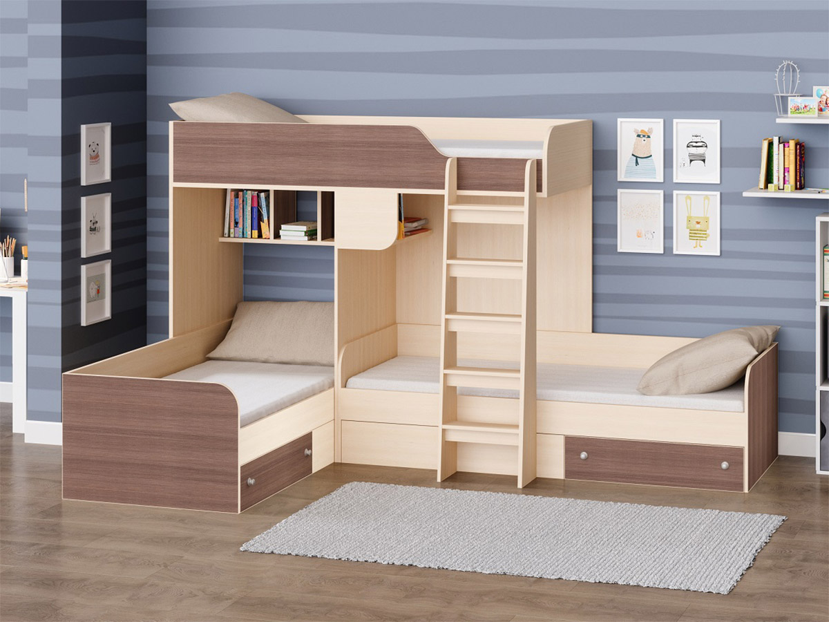 Выбираем детские выдвижные двухъярусные кровати с выкатным спальным местом и ящиками: 92 фото для детей