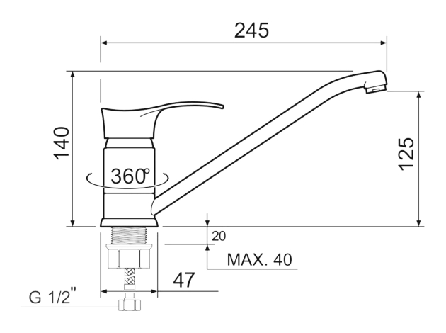 Смеситель SL86-004FBS-25