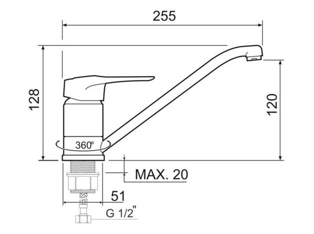Смеситель SL55-004F-25