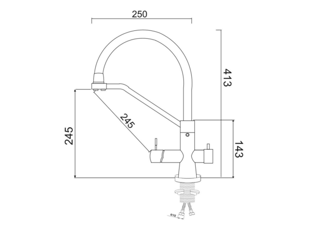 Смеситель SUS127G-016F-015