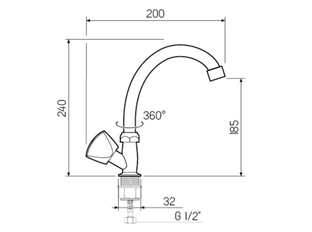 Смеситель РМС SL119-270F
