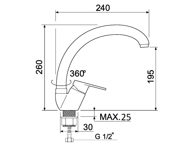 Смеситель РМС SL132-011F