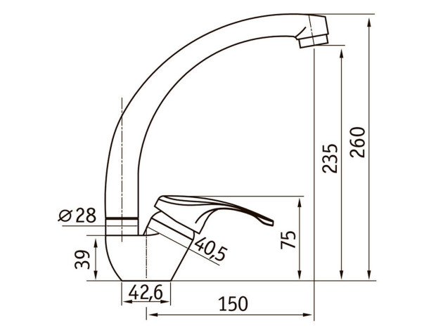 Смеситель Юки UM2302