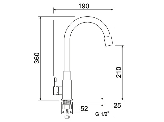 Смеситель РМС SUS124W-016F