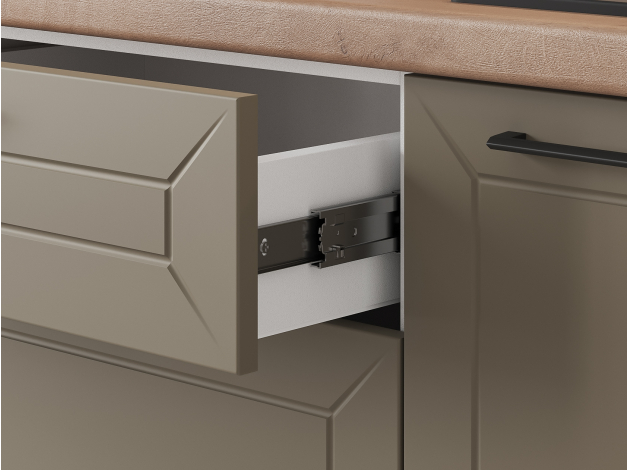 Высокий кухонный гарнитур Вектор 240 см с антресольными шкафами