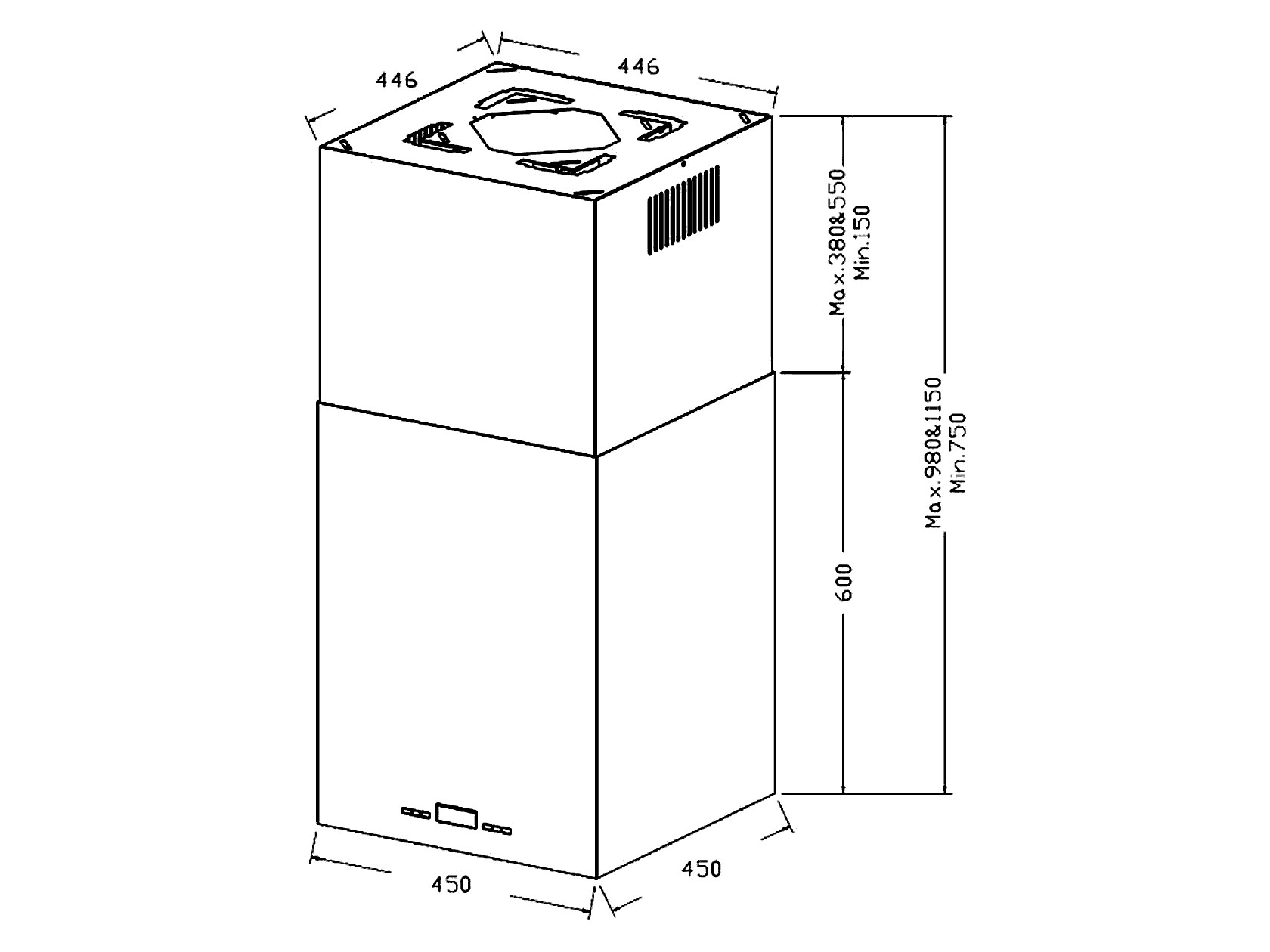 Вытяжка KORTING KHA 45970 Cube фото 6