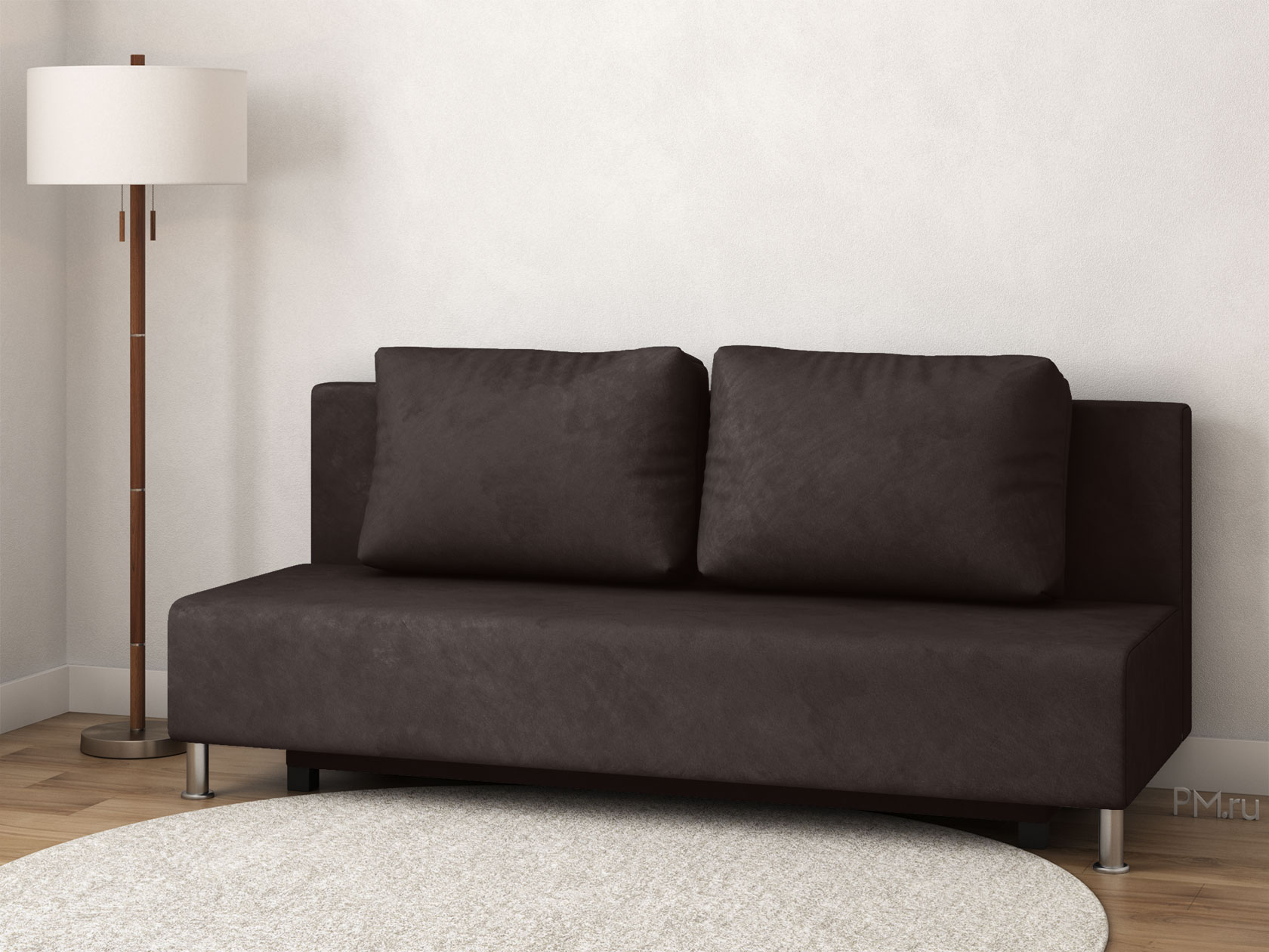 Прямой диван Парма Светло-серый, велюр 155237 купить в Москве винтернет-магазине «Первый Мебельный»