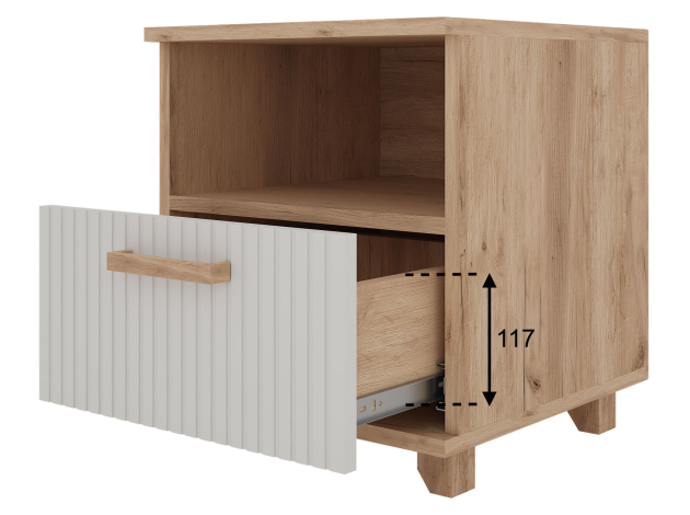 Прикроватная тумба Ньерд с ящиком
