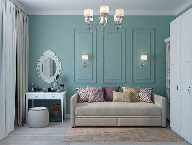 Дизайн комнаты с покраской стен (46 фото)